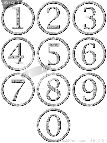 Image of 3D Stone Framed Numbers