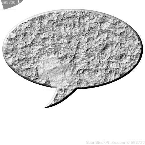 Image of 3D Stone Speech Bubble