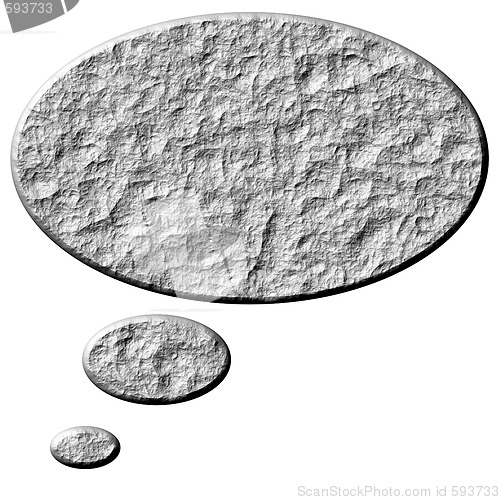 Image of 3D Stone Thought Bubble