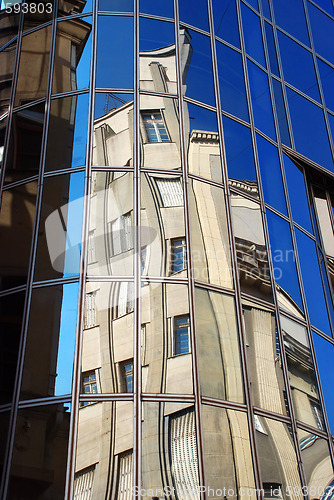 Image of urban building reflection