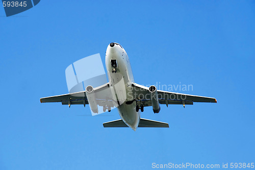 Image of Plane over blue sky