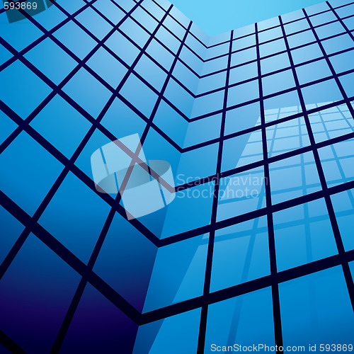 Image of office building reflection