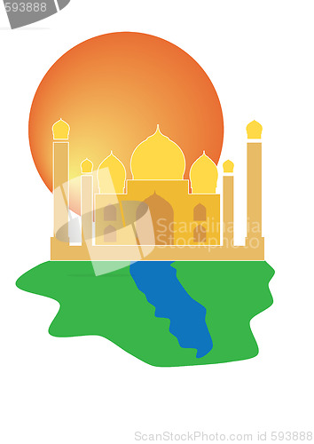 Image of Taj Mahal tourism icon 