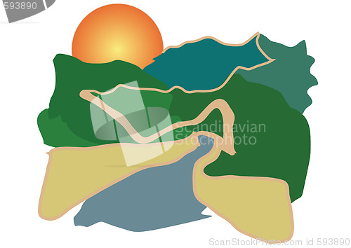 Image of Great Wall of China tourism icon 