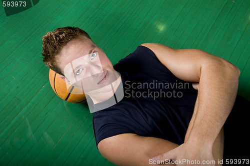 Image of Resting Basketball Player