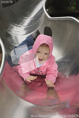 Image of little girl on playground