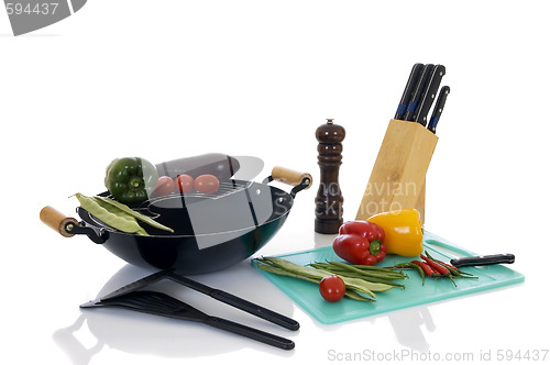 Image of Preparing wok 
