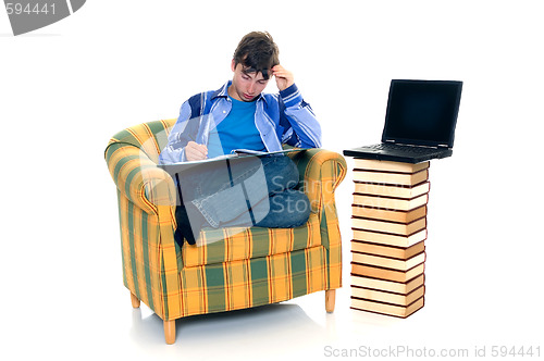 Image of Boy doing homework