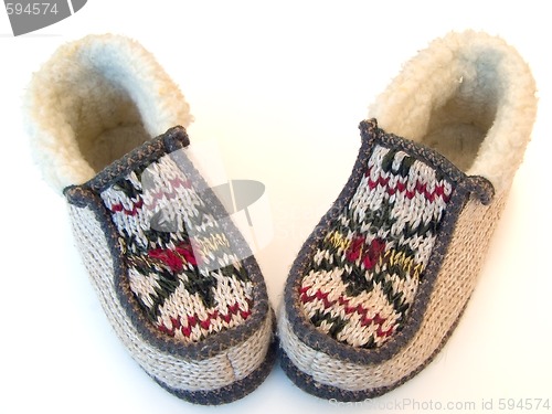 Image of knitted slippers
