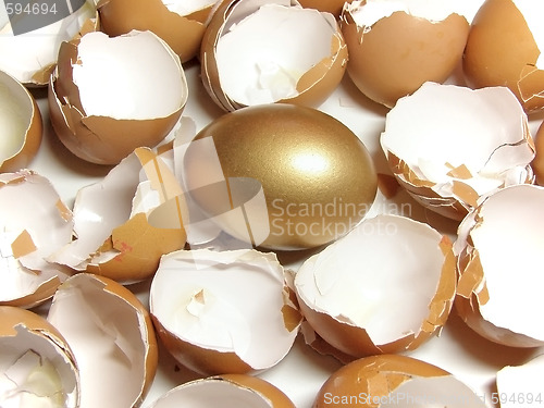 Image of gold and eggshell