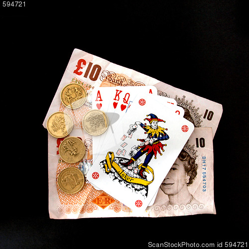 Image of Gambling with playing cards.
