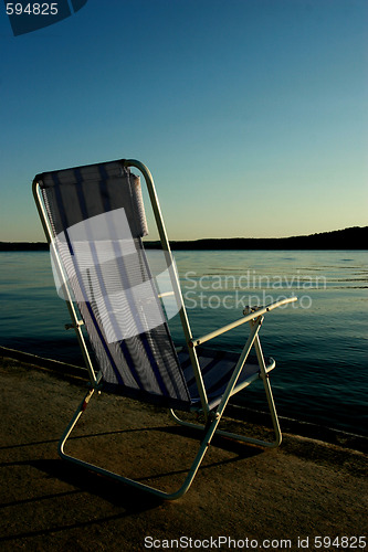 Image of Chair in sunset