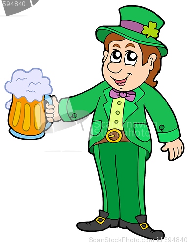 Image of Leprechaun with beer