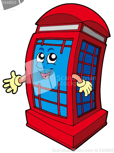 Image of English red phone booth