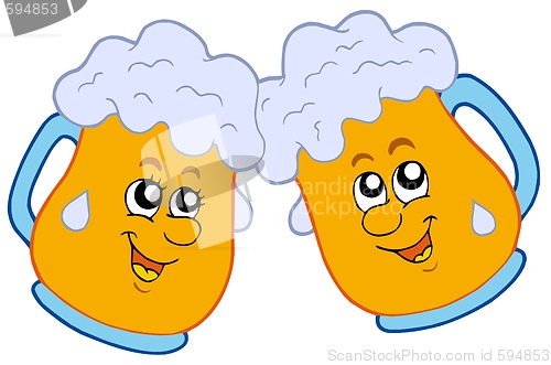 Image of Pair of cartoon beers