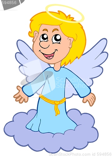 Image of Boy angel on cloud