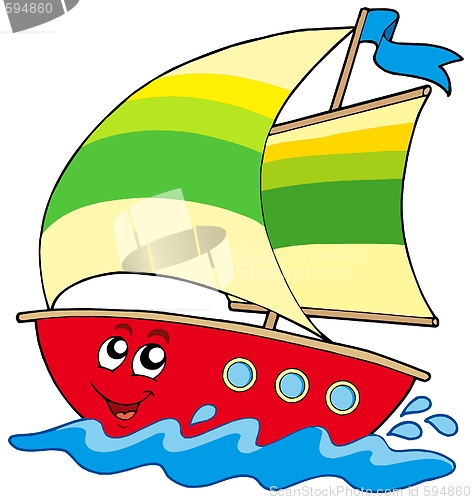 Image of Cartoon sailboat