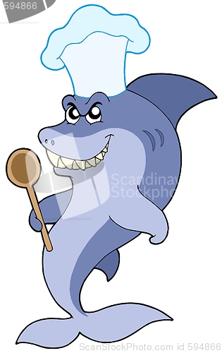 Image of Shark chef with spoon