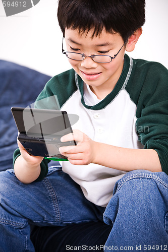 Image of Boy playing games