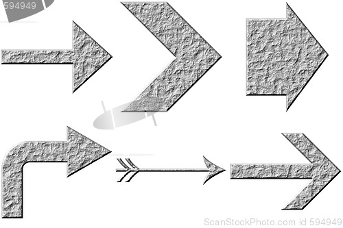 Image of 3D Stone Arrows