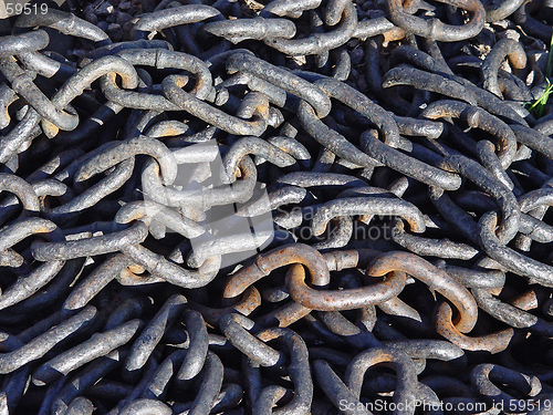 Image of Rusty iron chains