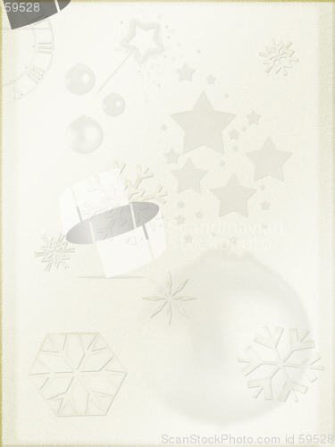 Image of Christmas background. Light parchment like paper, retro mode