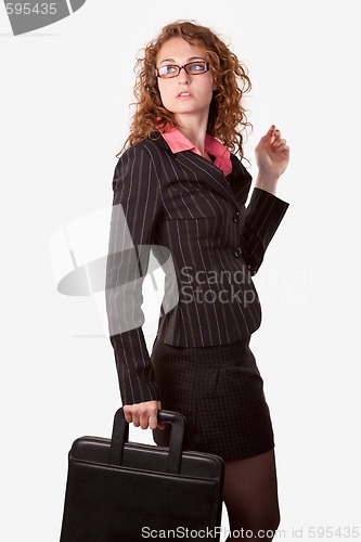 Image of Business woman with briefcase