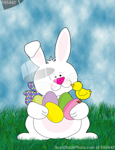 Image of Easter Bunny in the Grass