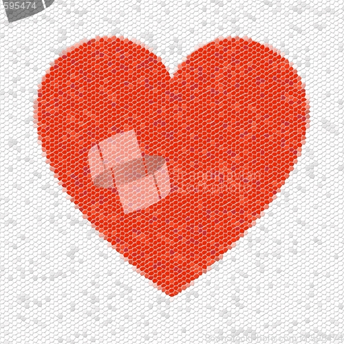 Image of Heart Mosaic Hexagons
