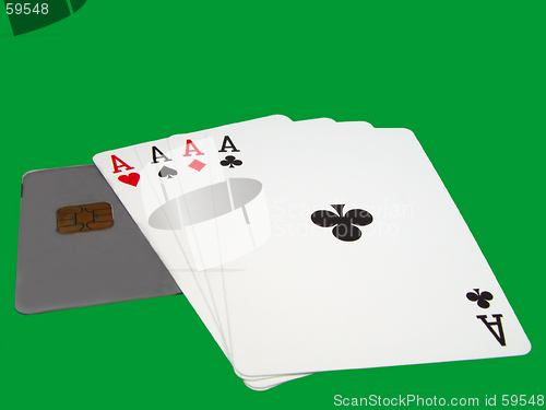 Image of Playing cards and credit card