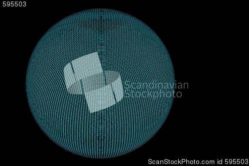 Image of Wire Globe Full Blue Black