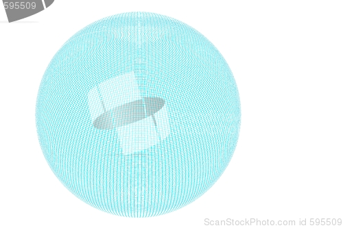 Image of Wire Globe Full Blue White Backgound
