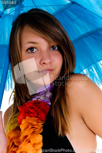 Image of Teenager girl in bikini