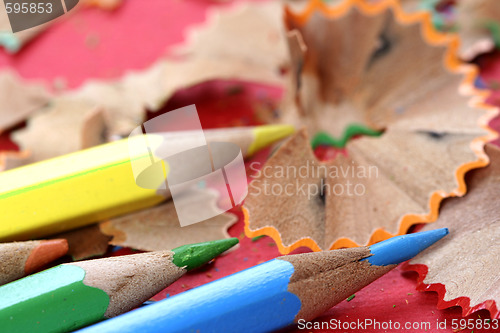 Image of Pencils and wood shavings