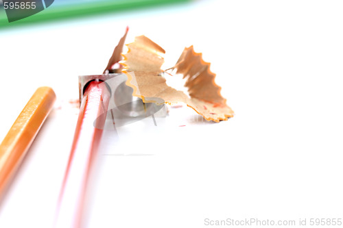 Image of Pencils and sharpener