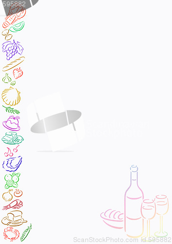 Image of background with food symbols