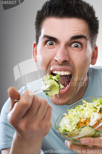 Image of Eating salad