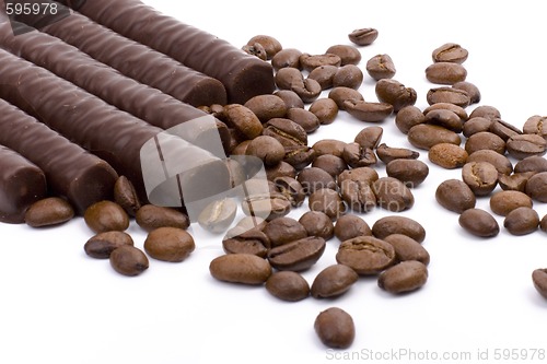 Image of chocolate bars and coffee