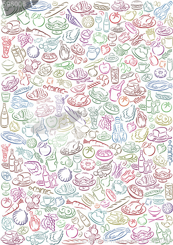 Image of background with food symbols