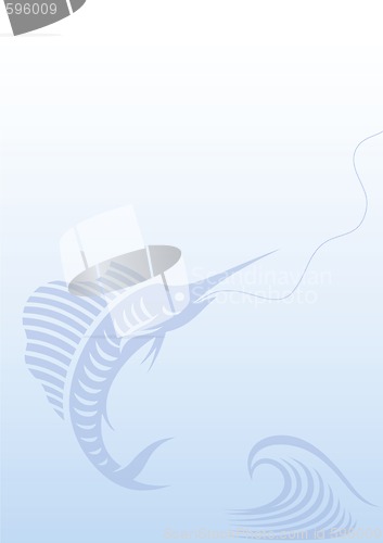 Image of background with sailfish and wave