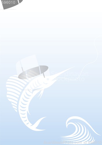 Image of background with sailfish and wave