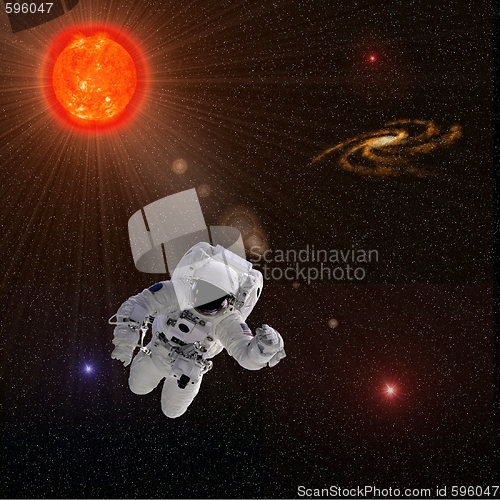 Image of Astronaut Sun Stars