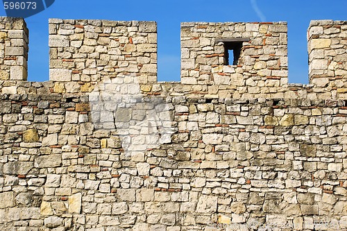 Image of Details of stone fortress  in Belgrade