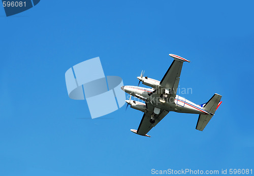 Image of Plane over blue sky