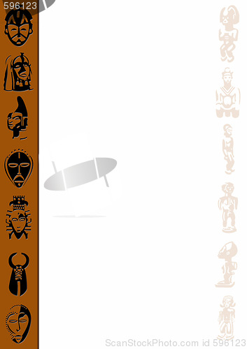 Image of background with african signs and symbols