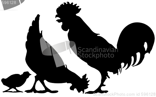 Image of chicken family