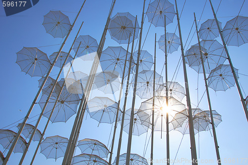 Image of umbrellas in thessaloniki, greece