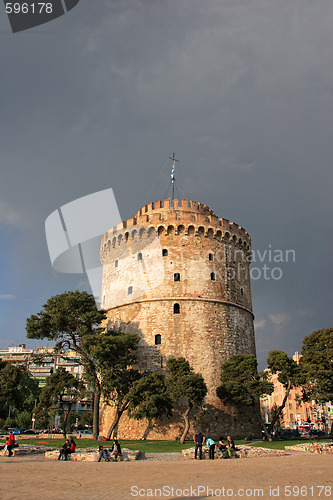 Image of white tower in Thessaloniki