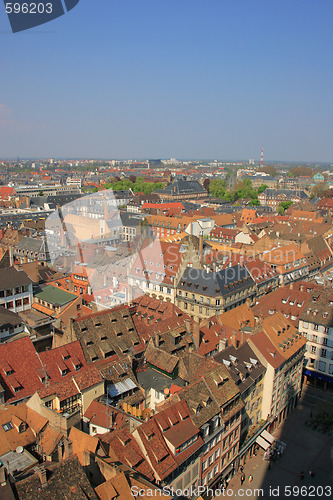Image of Colorful roof tops of Strasbourg