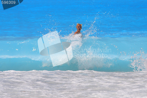 Image of Pretty blonde in bikini